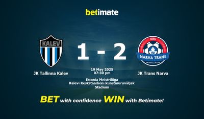 پیشبینی، ضرایب و نکات شرطبندی JK Tallinna Kalev در مقابل JK Trans Narva 19/05/2025