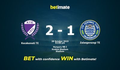 Kecskemeti TE vs Zalaegerszegi TE پیش بینی، شانس و نکات شرط بندی 2023/10/28