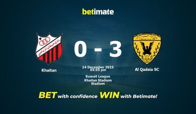 پیش بینی، شانس و نکات شرط بندی Khaitan vs Al Qadsia SC 2023/12/14