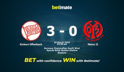 پیش بینی، شانس و نکات شرط بندی Kickers Offenbach vs Mainz II 2025/03/29
