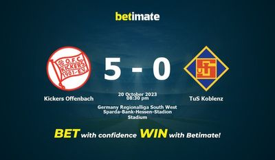 پیش بینی، شانس و نکات شرط بندی Kickers Offenbach vs TuS Koblenz 2023/10/20