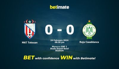 MAT Tetouan vs Raja Casablanca پیش بینی، شانس و نکات شرط بندی 2024/02/24