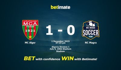 MC Alger vs NC Magra پیش بینی، شانس و نکات شرط بندی 12/01/2023