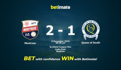Montrose vs Queen of South Prediction، شانس و نکات شرط بندی 12/09/2023