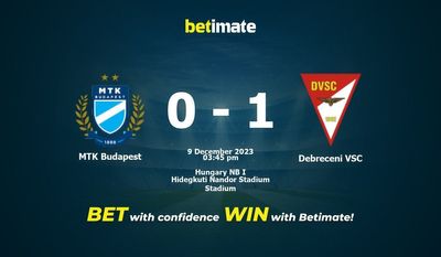 MTK Budapest vs Debreceni VSC پیش بینی، شانس و نکات شرط بندی 12/09/2023