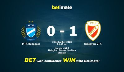 MTK Budapest vs Diosgyori VTK پیش بینی، شانس و نکات شرط بندی 09/02/2023