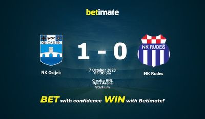 NK Osijek vs NK Rudes پیش بینی، شانس و نکات شرط بندی 10/07/2023
