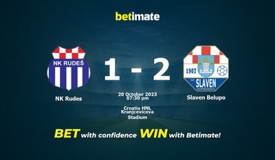 NK Rudes vs Slaven Belupo پیش بینی، شانس و نکات شرط بندی 2023/10/20