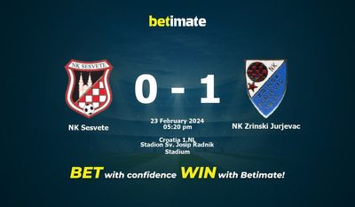 NK Sesvete vs NK Zrinski Jurjevac پیش بینی، شانس و نکات شرط بندی 2024/02/23