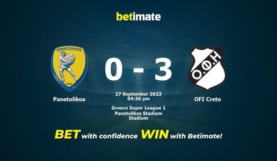 Panetolikos vs OFI Crete: پیش بینی، شانس و نکات شرط بندی 2023/09/27