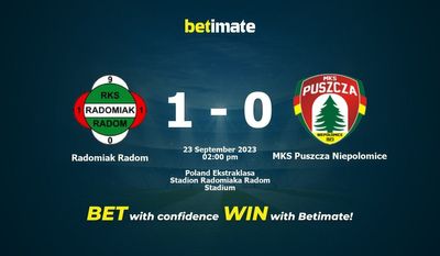Radomiak Radom vs MKS Puszcza Niepolomice پیش بینی، شانس و نکات شرط بندی 2023/09/23