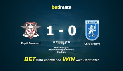 پیش بینی، شانس و نکات شرط بندی Rapid Bucuresti vs CS U Craiova 2023/10/29