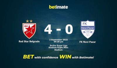 ستاره سرخ بلگراد مقابل FK Novi Pazar پیش بینی، شانس و نکات شرط بندی 09/02/2023