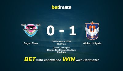 Sagan Tosu vs Albirex Niigata پیش بینی، شانس و نکات شرط بندی 2024/02/24