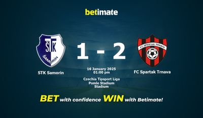 STK Samorin vs FC Spartak Trnava پیش بینی، شانس و نکات شرط بندی 2025/01/16