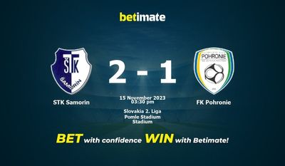 STK Samorin در مقابل FK Pohronie پیش بینی، شانس و نکات شرط بندی 11/15/2023