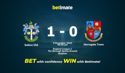 Sutton Utd vs Harrogate Town پیش بینی، شانس و نکات شرط بندی 12/09/2023