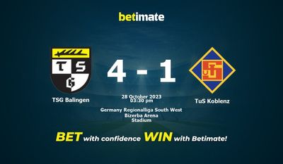 TSG Balingen vs TuS Koblenz پیش بینی، شانس و نکات شرط بندی 2023/10/28