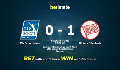TSV Schott Mainz vs Kickers Offenbach پیش بینی، شانس و نکات شرط بندی 2023/09/02
