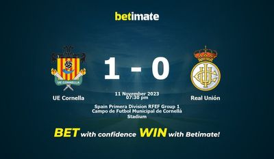 UE Cornella vs Real Unión پیش بینی، شانس و نکات شرط بندی 11/11/2023