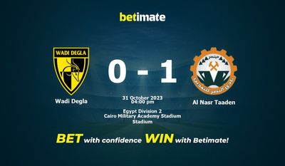 Wadi Degla vs Al Nasr Taaden پیش بینی، شانس و نکات شرط بندی 2023/10/31