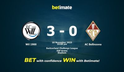 پیشبینی، شانس و نکات شرطبندی Wil 1900 vs AC Bellinzona 2023/11/10