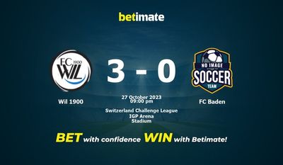 پیش بینی، شانس و نکات شرط بندی Wil 1900 vs FC Baden 2023/10/27