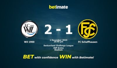 Wil 1900 vs FC Schaffhausen پیش بینی، شانس و نکات شرط بندی 12/01/2023
