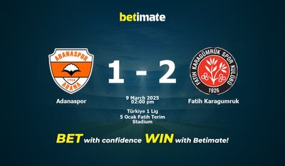 Pronostici, quote e suggerimenti di scommesse Adanaspor vs Fatih Karagumruk 09/03/2025