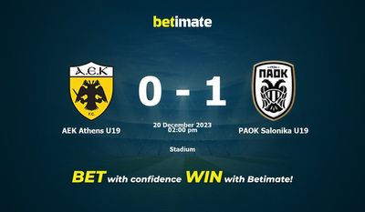 Pronostici, quote e consigli di scommessa AEK Atene U19 vs PAOK Salonicco U19 20/12/2023