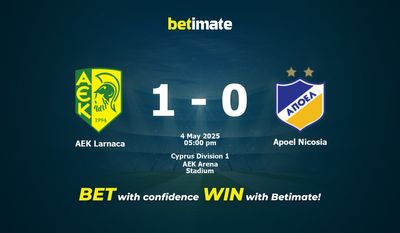Pronostico, quote e consigli per le scommesse AEK Larnaca vs Apoel Nicosia 05/04/2025