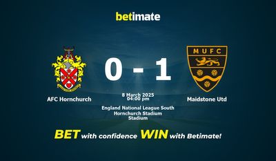 Pronostici, quote e suggerimenti per le scommesse AFC Hornchurch vs Maidstone Utd 03/08/2025