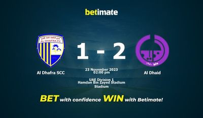 Al Dhafra SCC vs Al Dhaid Pronostico, quote e consigli di scommessa 23/11/2023