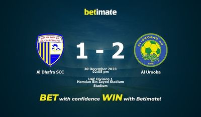 Al Dhafra SCC vs Al Urooba Pronostici, quote e consigli di scommessa 30/12/2023