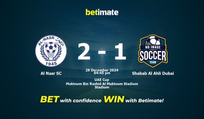 Al Nasr SC vs Shabab Al Ahli Dubai Pronostici, quote e consigli sulle scommesse 29/12/2024