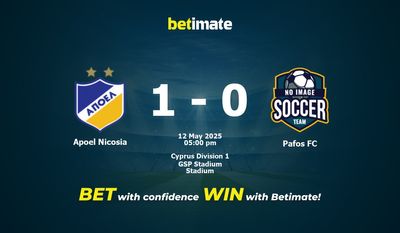 Pronostici, quote e consigli di scommessa Apoel Nicosia vs Pafos FC 12/05/2025