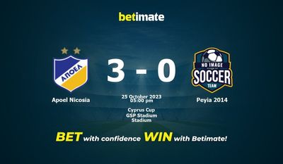 Pronostici, quote e consigli di scommessa Apoel Nicosia vs Peyia 2014 25/10/2023