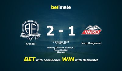 Pronostici, quote e consigli di scommessa Arendal vs Vard Haugesund 07/10/2023
