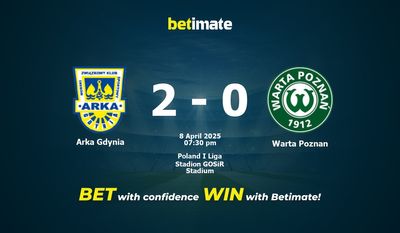 Pronostici, quote e consigli di scommessa Arka Gdynia vs Warta Poznan 08/04/2025