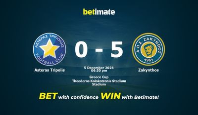 Pronostici, quote e consigli di scommessa contro Asteras Tripolis vs Zacinto 05/12/2024
