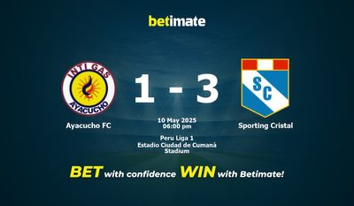 Pronostico, quote e consigli per le scommesse Ayacucho FC vs Sporting Cristal 05/10/2025
