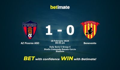 Pronostici, quote e consigli di scommessa AZ Picerno ASD vs Benevento 18/02/2024