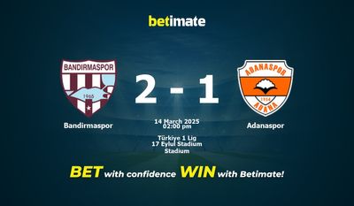 Bandirmaspor - Adanaspor Pronostici, quote e pronostici di scommesse 14/03/2025