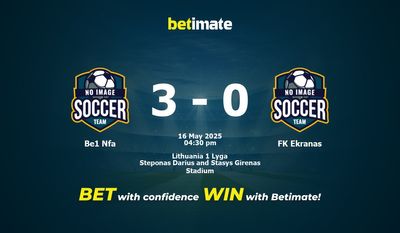 Be1 Nfa vs FK Ekranas Pronostici, quote e consigli di scommessa 16/05/2025