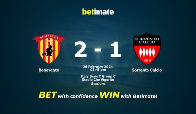 Benevento vs Sorrento Calcio Pronostici, quote e consigli di scommessa 26/02/2024