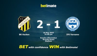 Pronostico, quote e consigli per le scommesse BK Hacken vs IFK Varnamo 18/05/2025
