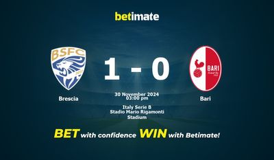 Pronostici, quote e consigli per le scommesse Brescia vs Bari 30/11/2024