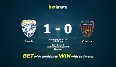 Pronostico, quote e suggerimenti di scommesse Brescia vs Cosenza 09/11/2024
