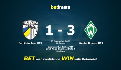 Carl Zeiss Jena U19 vs Werder Brema U19 Pronostici, quote e consigli di scommessa 25/11/2023