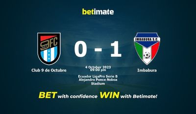 Pronostici, quote e consigli di scommessa Club 9 de Octubre vs Imbabura 04/10/2023